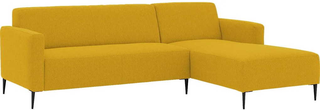 Goossens Key West geel, stof, 2,5-zits, modern design