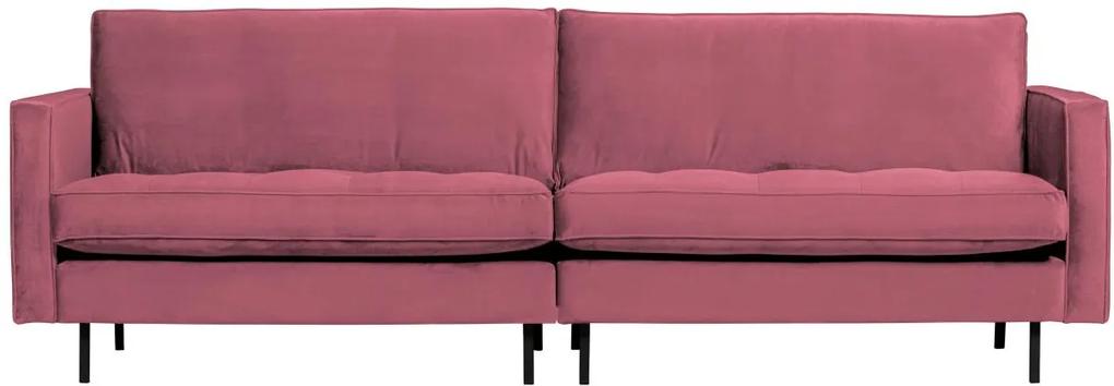Rodeo Classic Bank 3-zits Velvet Pink - Katoen polyester - BePure - Velours Fluweel