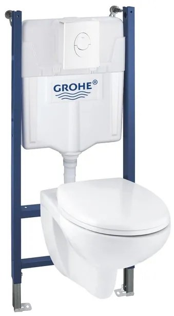 GROHE Universeel toiletset - inbouwreservoir - toiletzitting - bedieningsplaat wit - glans Wit 39398000