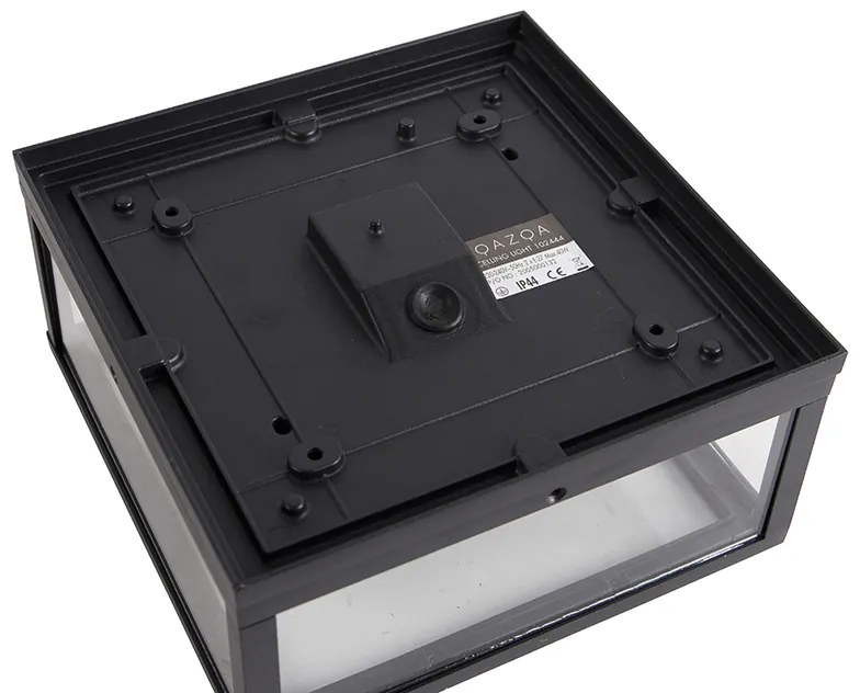 Industriële plafondlamp zwart IP44 2-lichts - Charlois