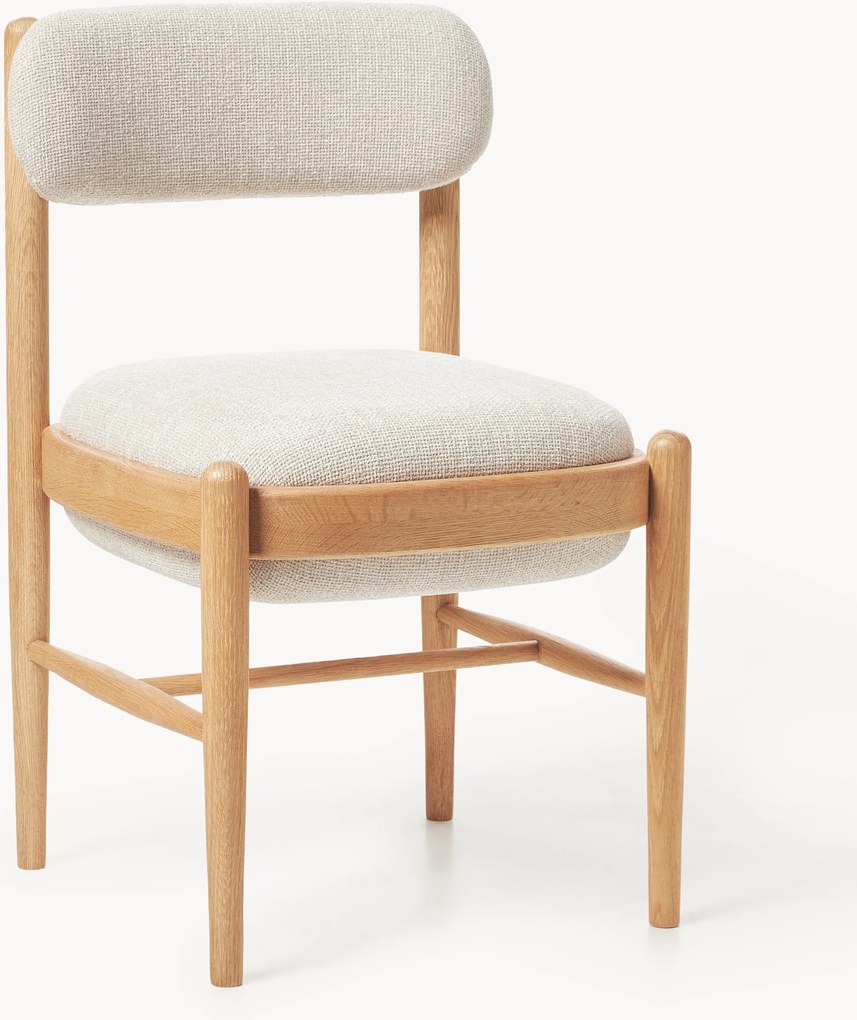 Gestoffeerde eikenhouten eetkamerstoel Imara