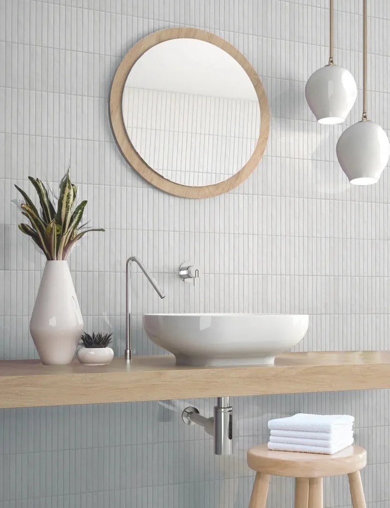 Jabo Pencil Kromo White mozaïektegel 35x35cm