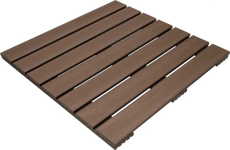 Terrastegel composiet 50 x 50 cm donkerbruin FSC (24 mm) massief