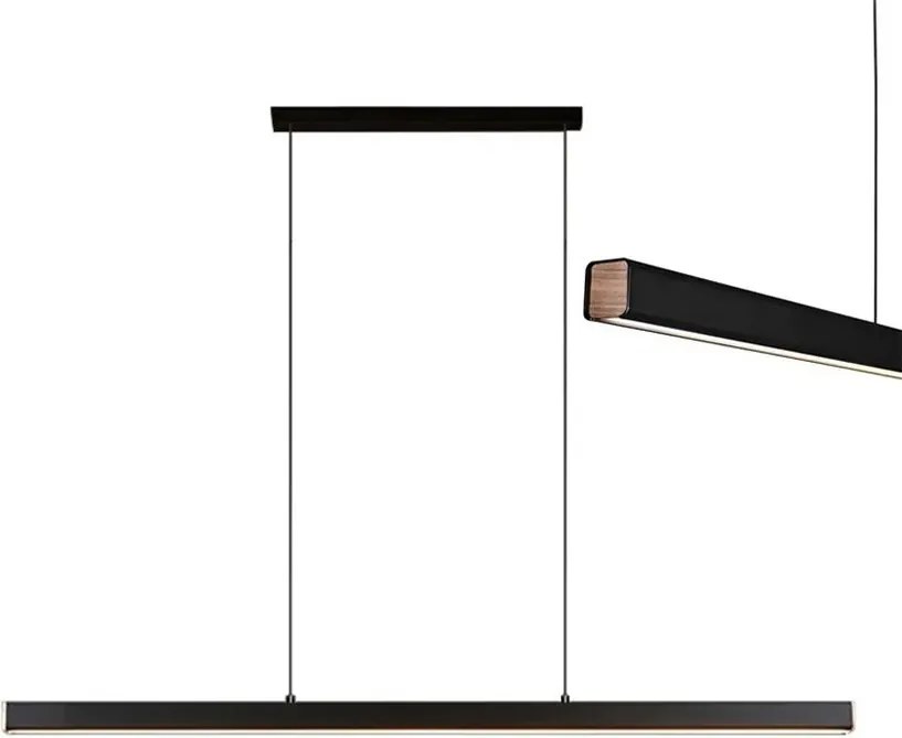 Hangende plafondlamp APP1448-CP BLACK 100cm