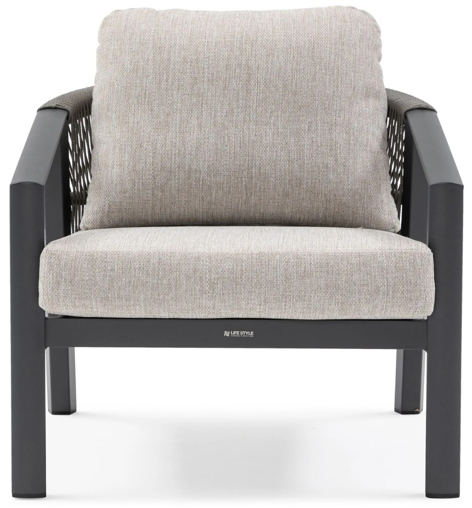Stoel en Bank Loungeset 5 personen Aluminium Grijs  Lifestyle Garden Furniture Jada