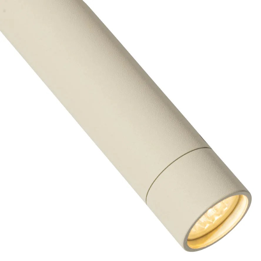 Modern railsysteem met 6 Spot / Opbouwspot / Plafondspots beige met zwart 1-fase - Slimline Uzzy G9 Binnenverlichting Lamp