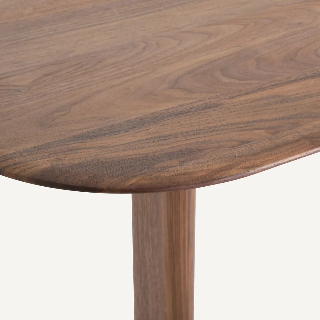 Bistrotafel, 2 personen, massief notenhout, ontwerp Emmanuel Gallina, MONCEAU