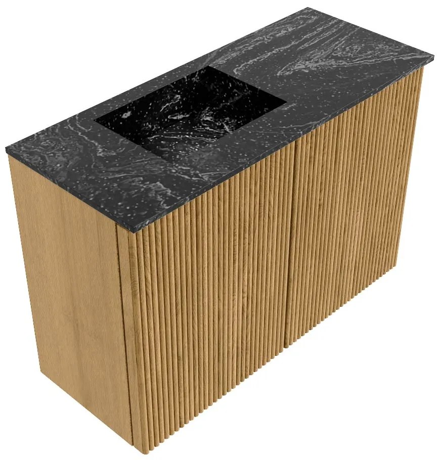Mondiaz Joya DLux 60cm toiletmeubel oak met wastafel faye links 1 kraangat lava