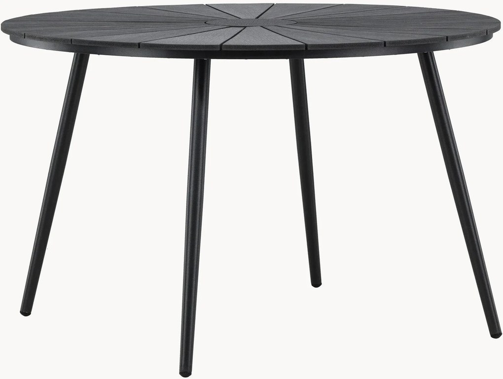 Ronde tuintafel San Vito met tafelblad in houtlook, Ø 120 cm