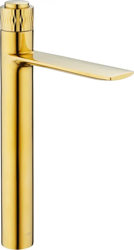 Mexen Zero+ hoge wastafelkraan, goud - 71610-50