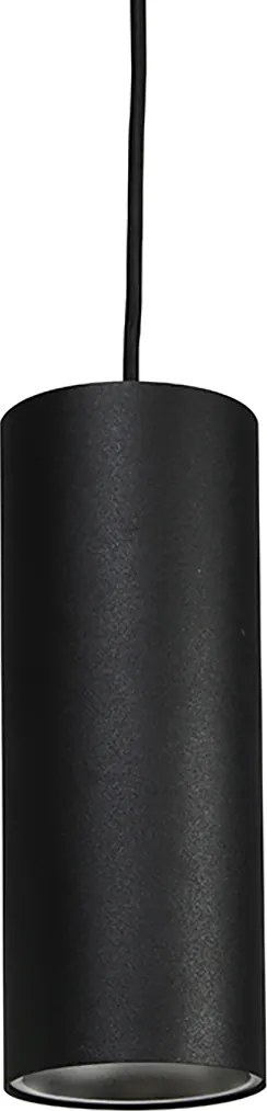 Design hanglamp zwart incl. rail adapter 3-fase - 3-Phase Tubo