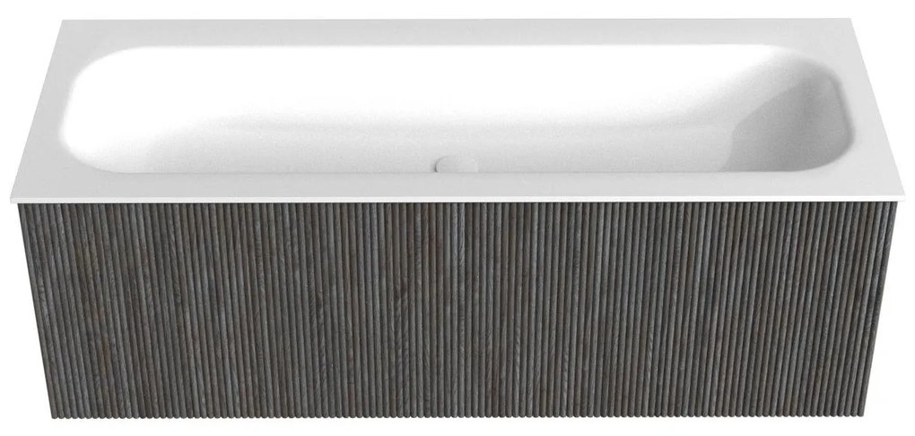 Mondiaz Kurve 120cm badmeubel shadow met 1 lade en wastafel big large midden zonder kraangat