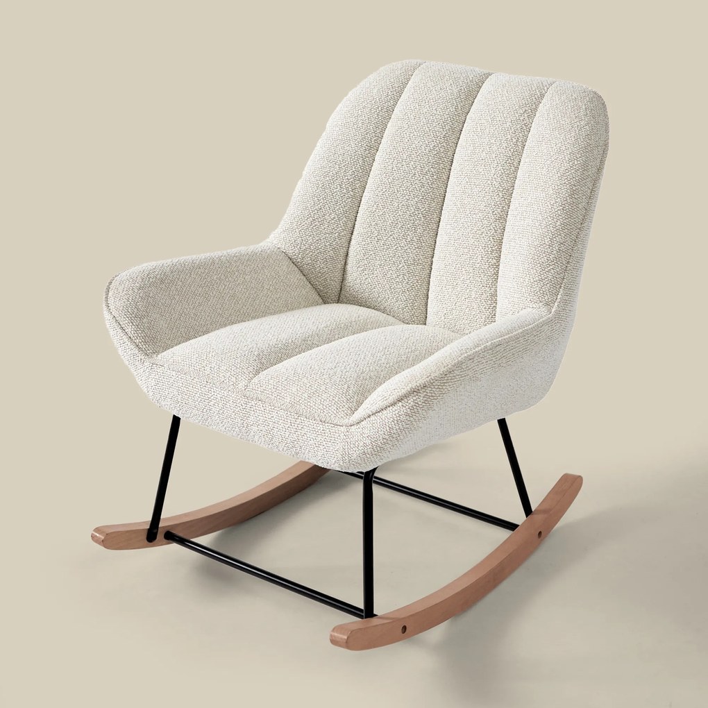 Schommelstoel Beige Stof