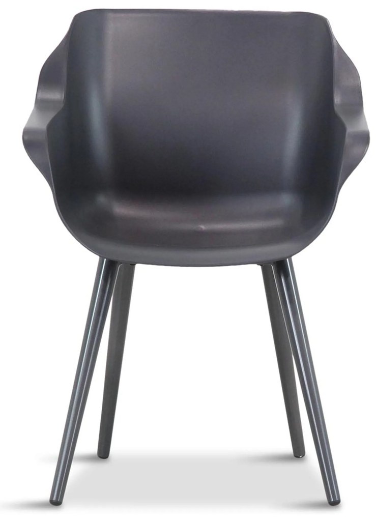 Tuinset Ronde Tuintafel 4 personen 130 cm Kunststof Grijs Hartman Sophie