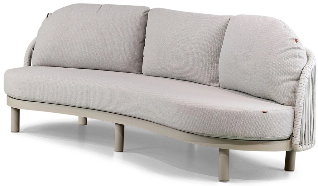 Stoel en Bank Loungeset 2 personen Aluminium/rope Taupe  Santika Furniture Santika