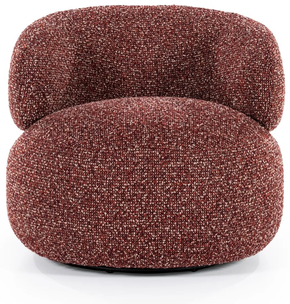 Eleonora Maeve Ronde Fauteuil Draaibaar Rood