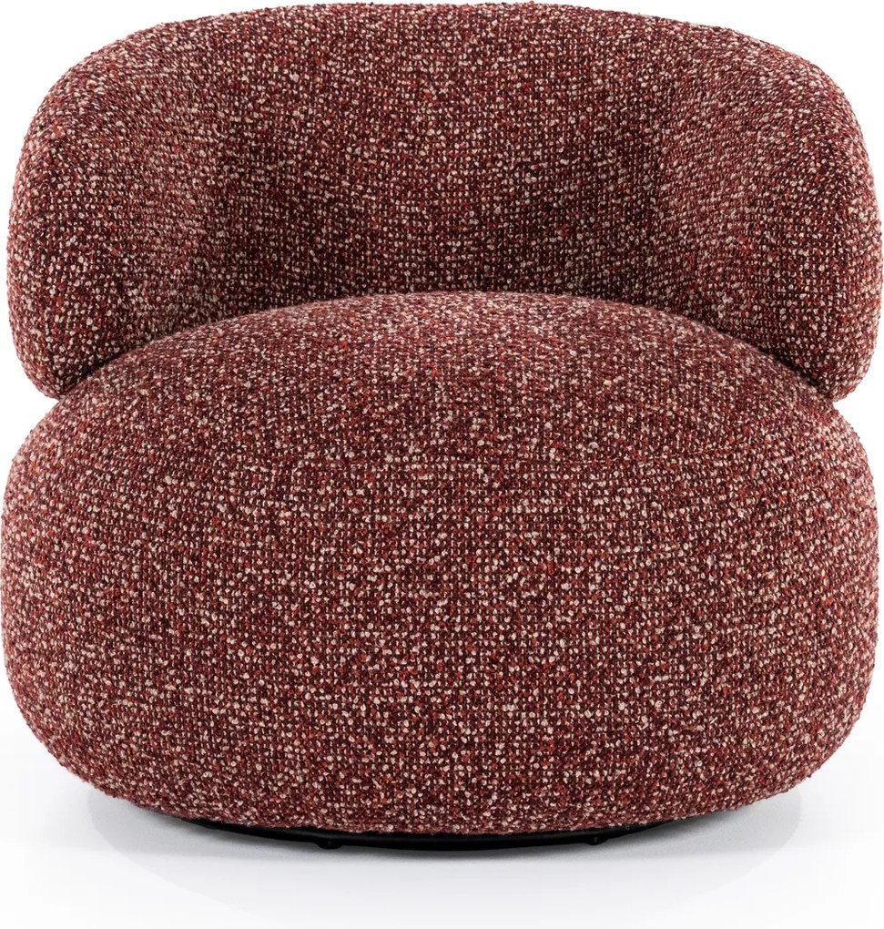 Ronde Fauteuil Draaibaar Rood