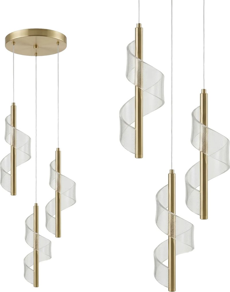 HANGENDE PLAFOND LED LAMP G178-3CP GOLD