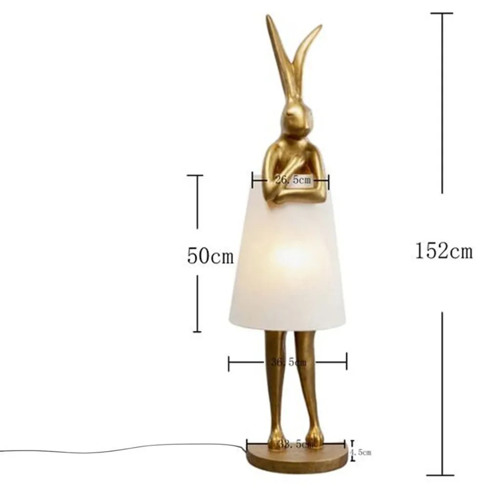 Kare Design Rabbit Gold/White Vloerlamp Goud Konijn