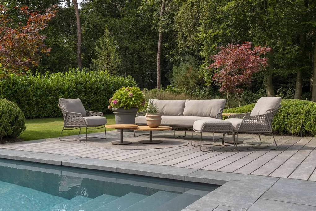 4 Seasons Outdoor Moretti 3-zits loungebank terre SALE Loungebank bruin weerbestendig