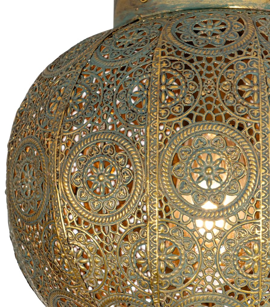 Smart plafondlamp goud met groen 28,5 cm incl. Wifi A60 - Baloo