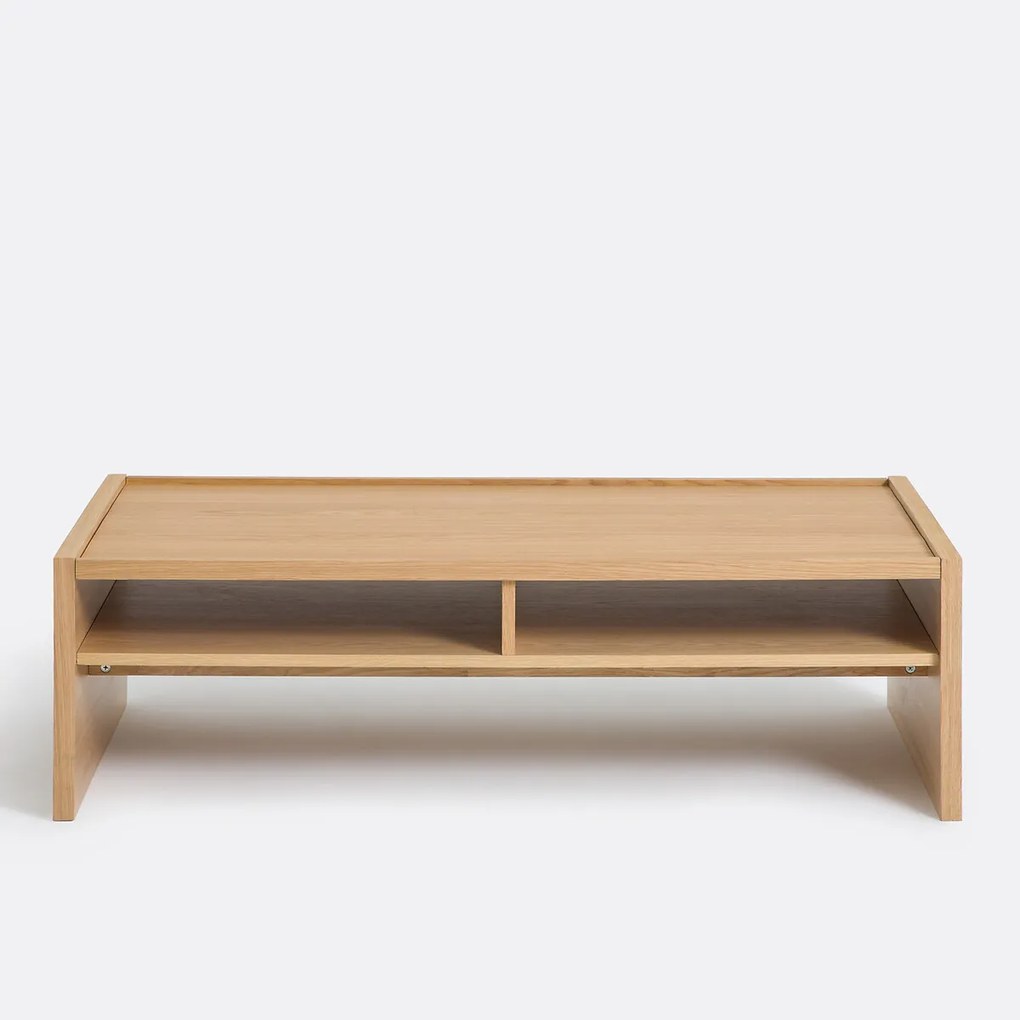Salontafel met dubbel bovenblad, eikenfineer, Senssia