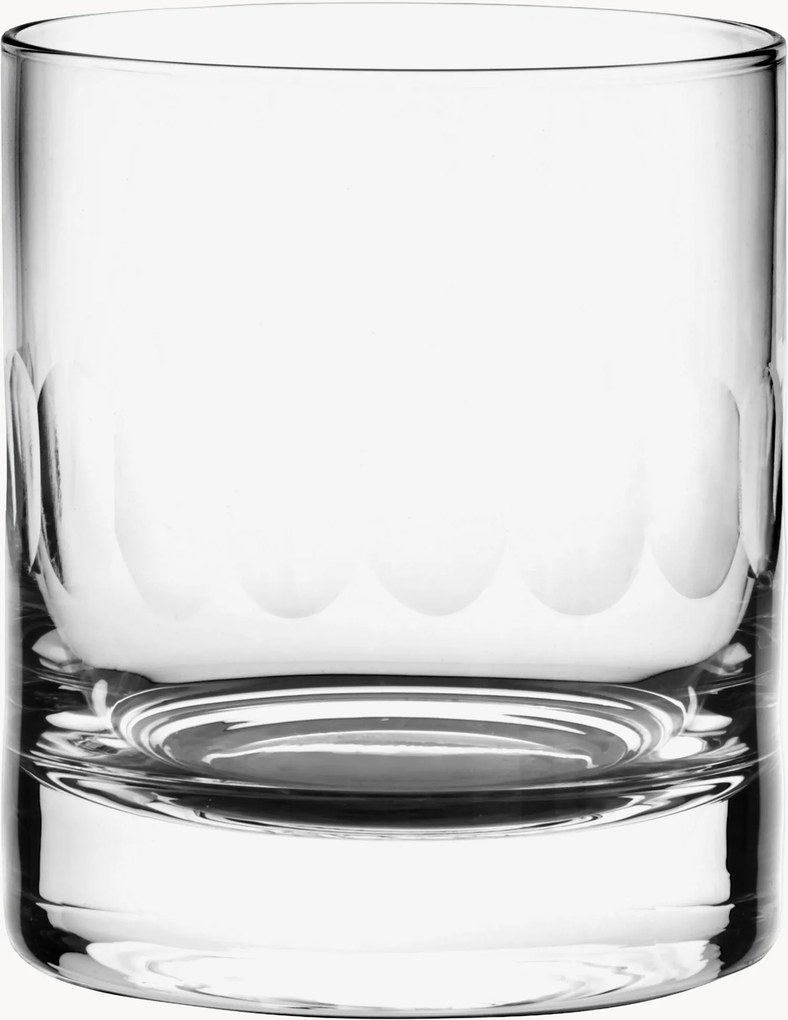 Mondgeblazen kristallen whisky glazen Lens, 2-delig