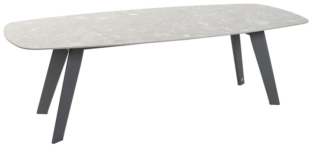 Dining Tuintafel rechthoekig 240 x 103 cm antraciet Aluminium/keramiek Grijs Montana