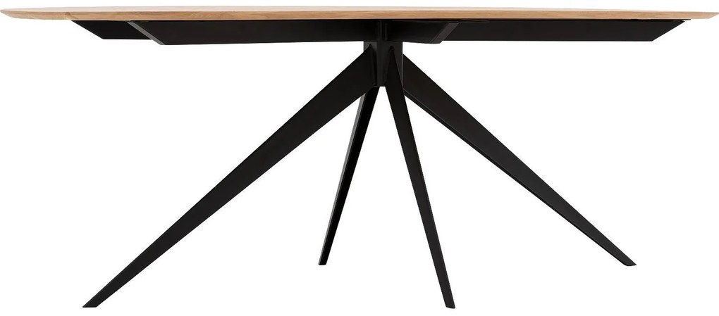 Goossens Excellent Eettafel Uniek, Semi rond 200 x 100 cm