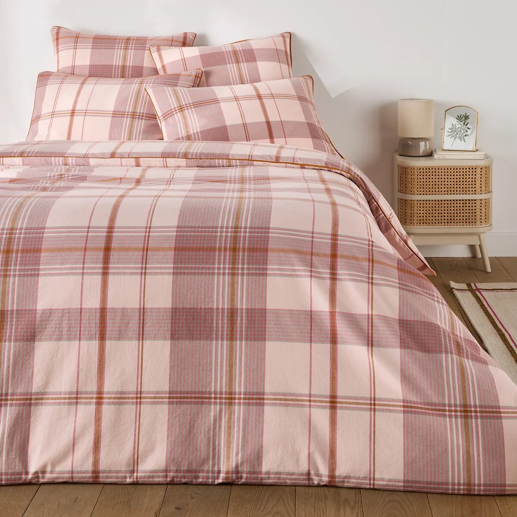 Kussensloop van gewassen katoen, geweven-geverfde ruitjes, DOLLON