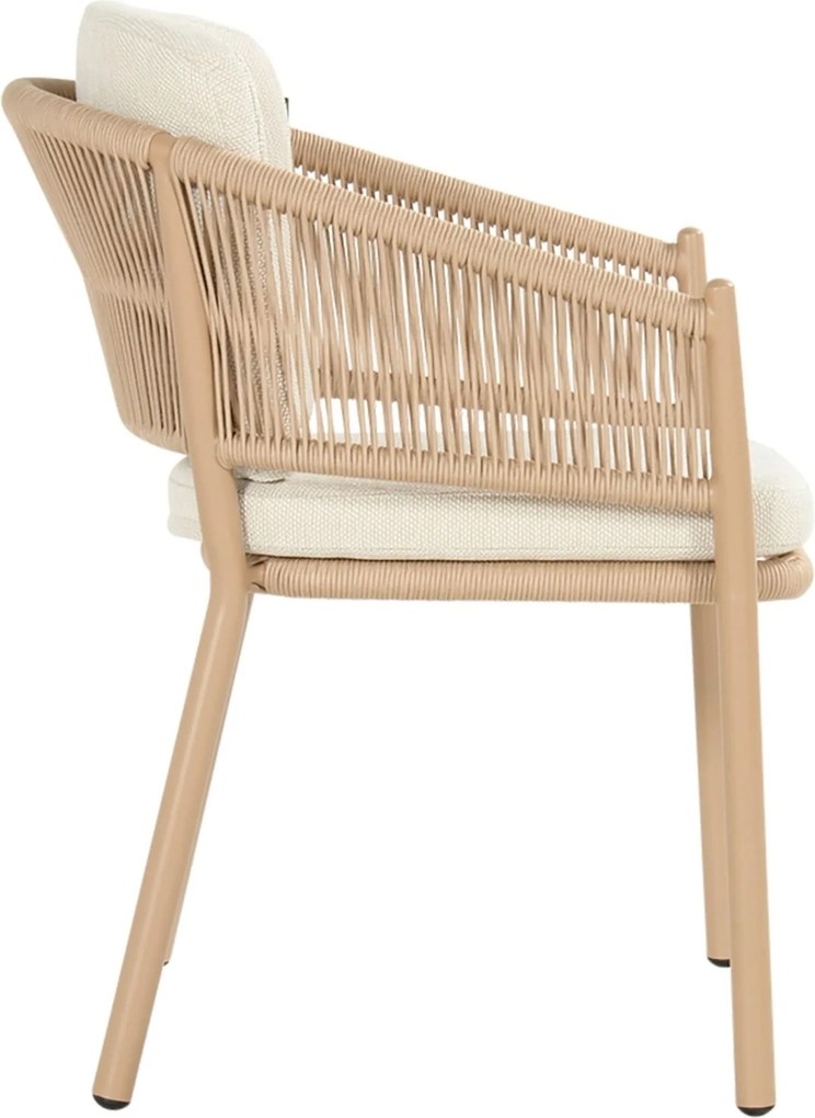 Tuinset Ronde Tuintafel 4 personen 120 cm Rope Taupe  Hartman Altea/Girona