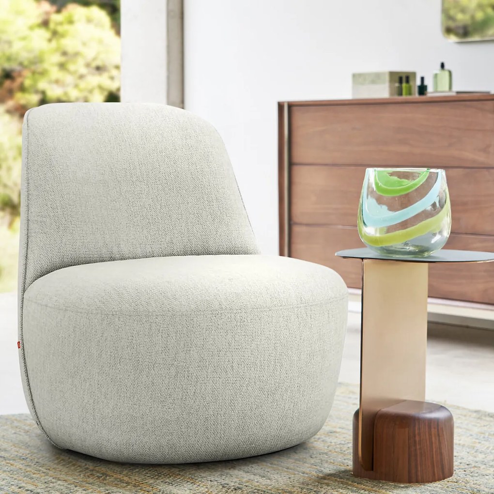 Draaifauteuil in bouclé, Rosebury