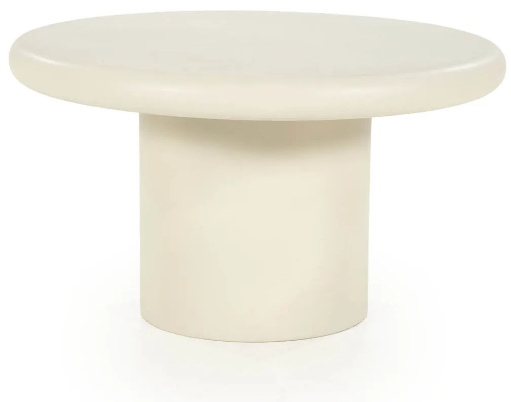 Eleonora Jade Ronde Salontafel Creme Magnesium Oxide 66 Cm - 66 X 66cm.