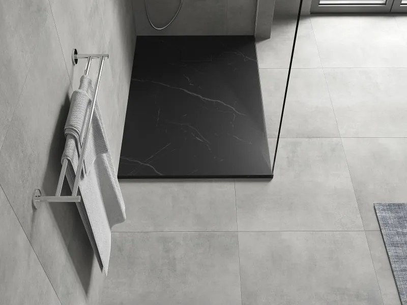 Mexen Hugo rechthoekige SMC douchebak 120 x 90 cm, zwarte steen - 42759012