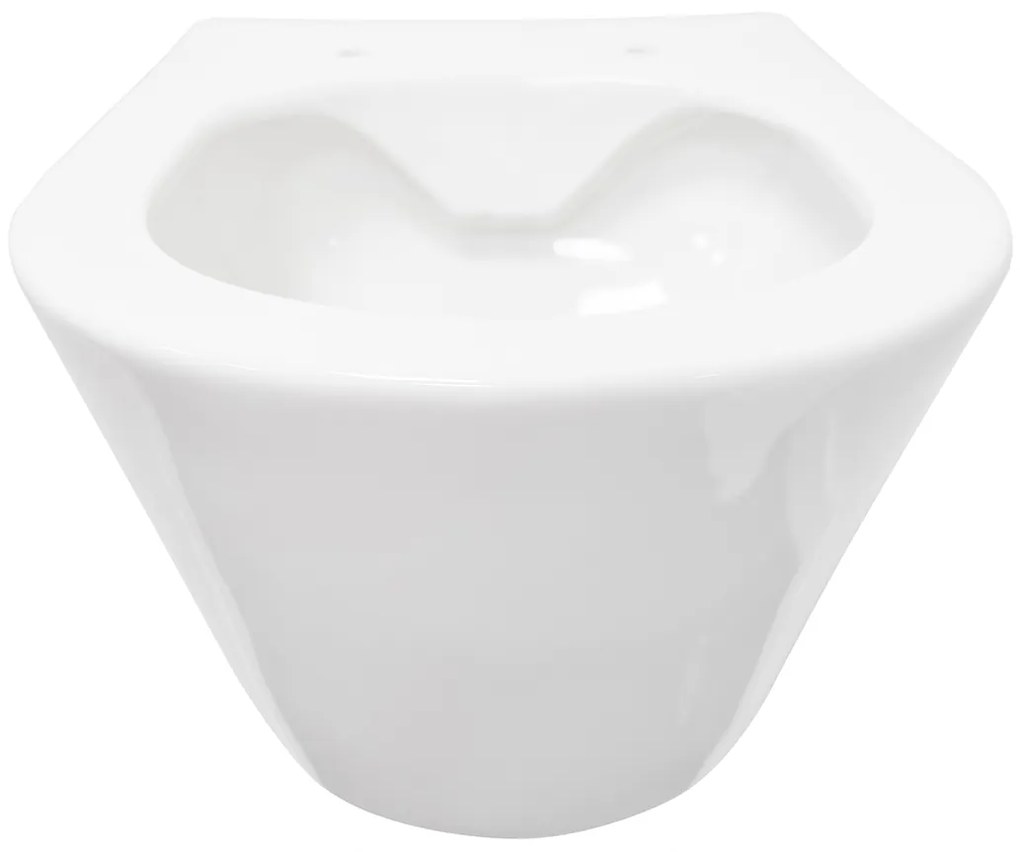 Mueller Filo randloos toilet met dunne toiletzitting 53cm wit mat