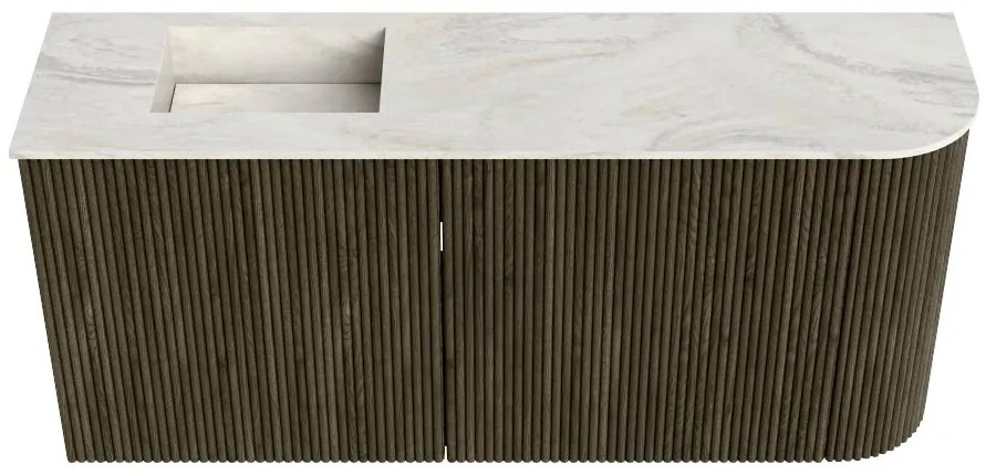 Mondiaz Joya DLux 90cm toiletmeubel ronding rechts shadow met wastafel faye links zonder kraangat ostra