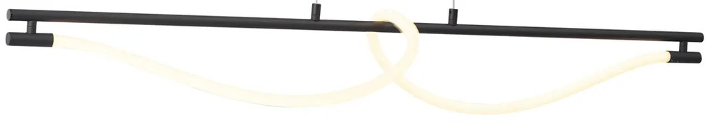 Moderne hanglamp zwart incl. LED 3-staps dimbaar - Twirl