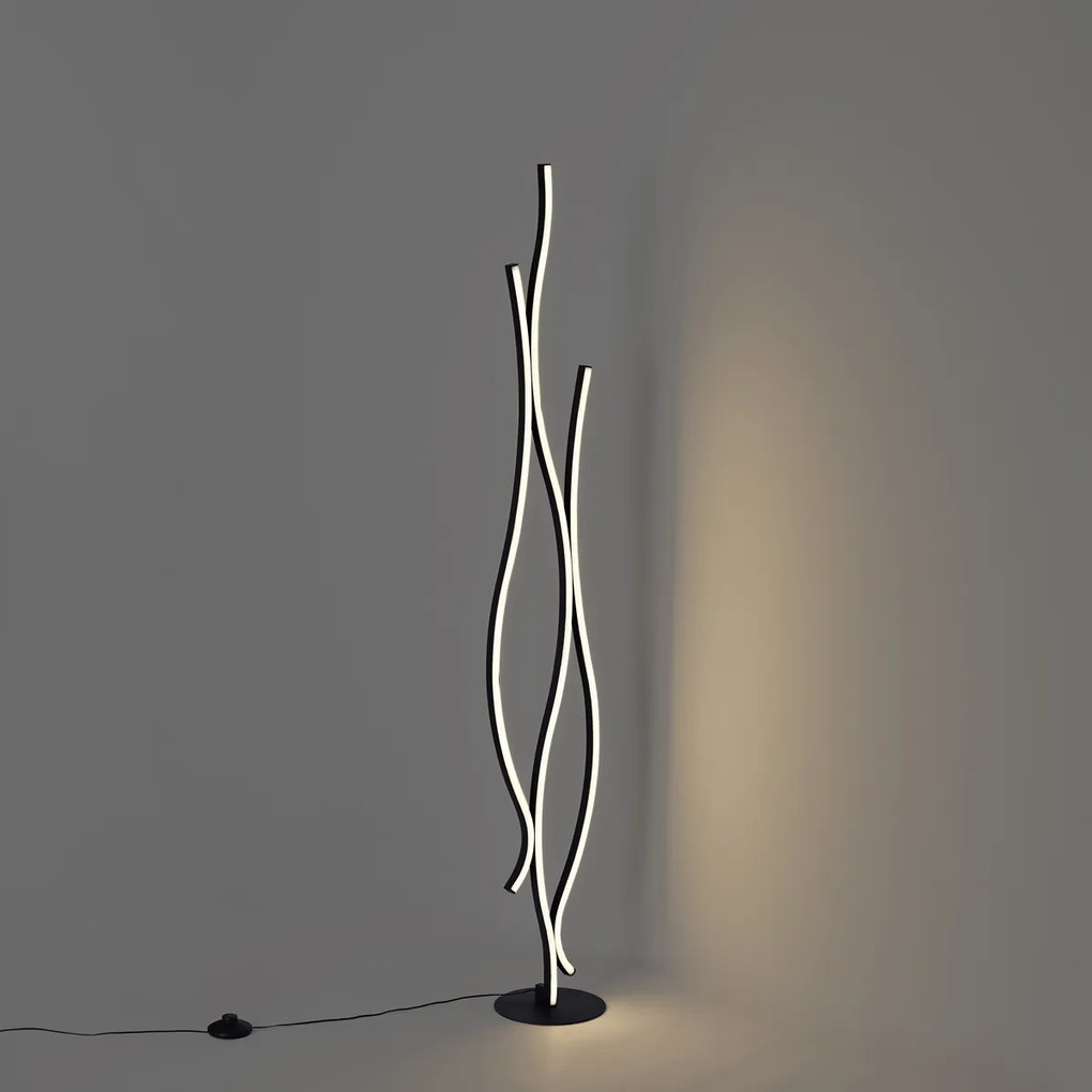 Design vloerlamp zwart incl. LED dimbaar - Ying