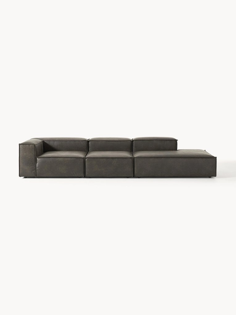 XL modulaire chaise longue Lennon van gerecycled leer