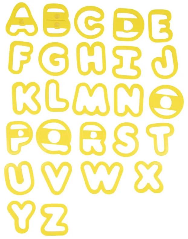 Uitdrukvormpjes Alfabet (geel)
