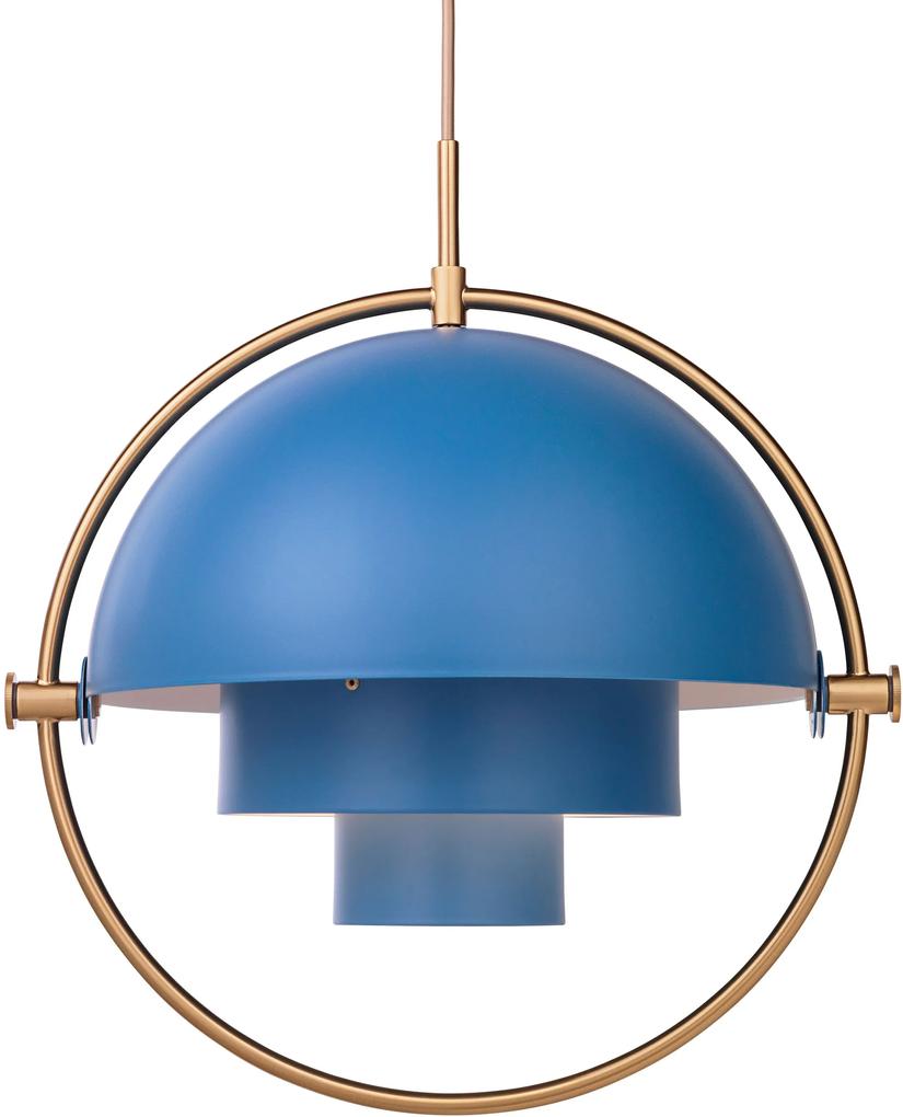 Gubi Multi-Lite hanglamp messing/blauw