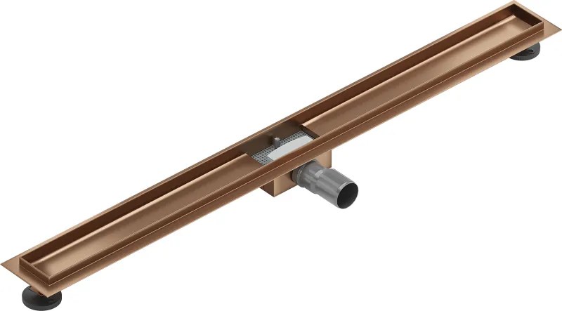 Mexen Flat behuizing voor lineaire afvoer 100 cm, geborsteld koper - 1C15100