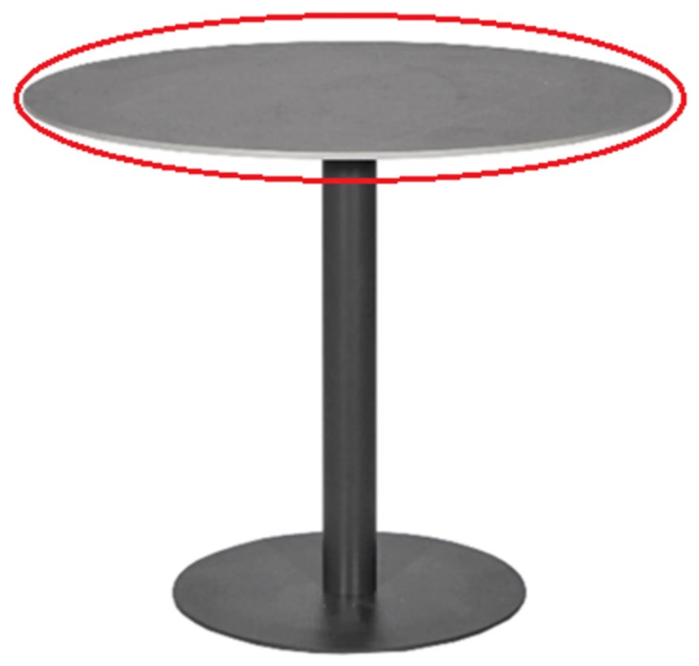 Bistroset 2 personen 70 cm Aluminium/textileen Grijs Osmen Joliet/Como