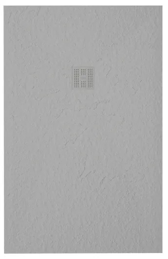 ZEZA Grade douchevloer - 80x90cm - antislip - antibacterieel - mineraalmarmer - rechthoek - mat perla (lichtgrijs) 400000000000020092