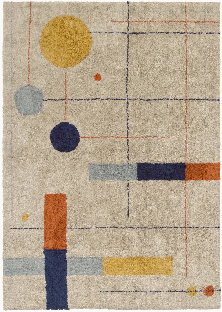 Kindervloerkleed Geometrical Shapes, handgetuft, wasbaar