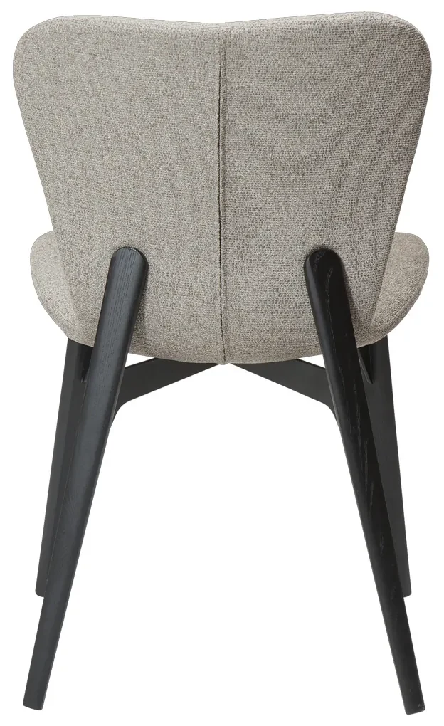 Dan-Form Paragon Design Eetkamerstoel Grijsbruin Boucle Met Zwart Essen