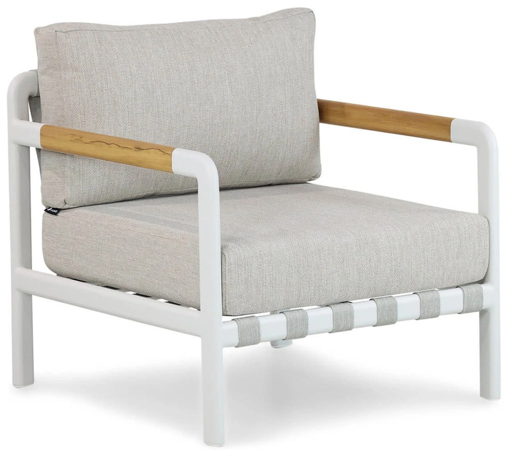 Stoel en Bank Loungeset 5 personen Aluminium Wit Coco Avellino