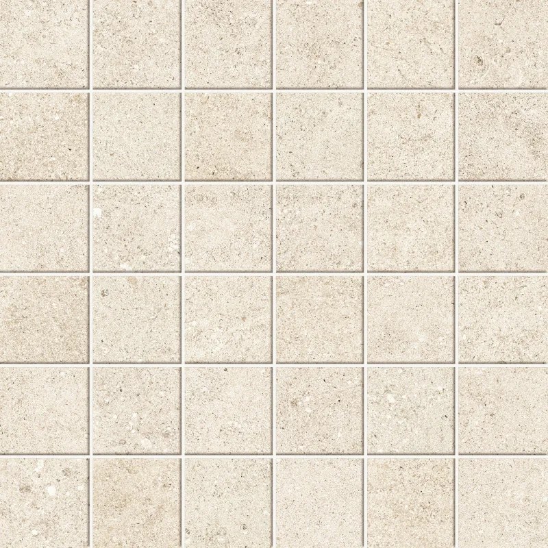Jabo Yacht mozaiek ivory 5x5cm op net van 30x30cm