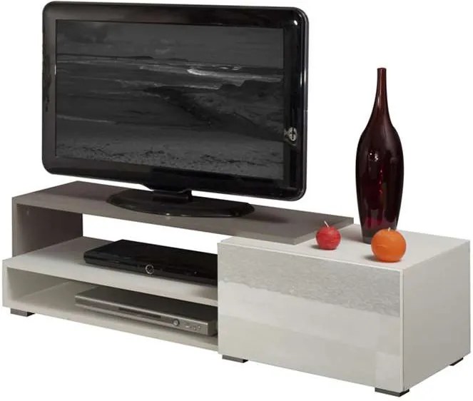 Symbiosis TV-meubel Astrup - wit/taupe - 32x120x42 cm - Leen Bakker