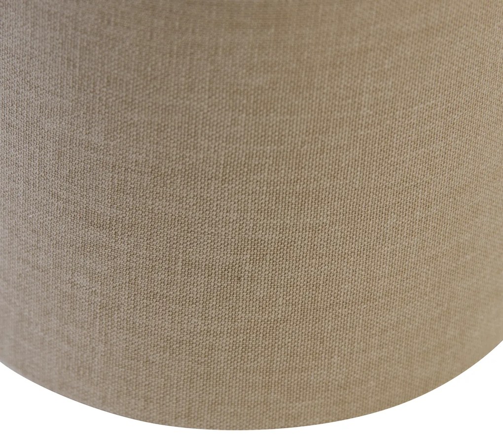 Stoffen lampenkap lichtbruin rond 18/18/14